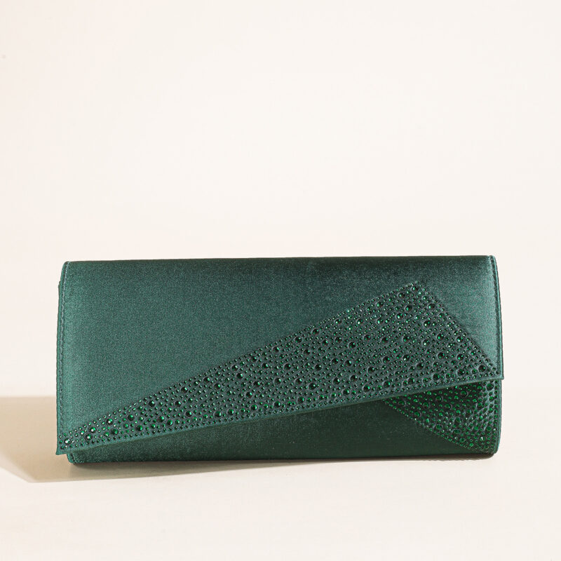 Women's Satin Rhinestone Evening Clutch Purse - Sparkle Glitter Handbag for Weddings & Parties - Image 5