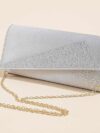 Women's Satin Rhinestone Evening Clutch Purse - Sparkle Glitter Handbag for Weddings & Parties
