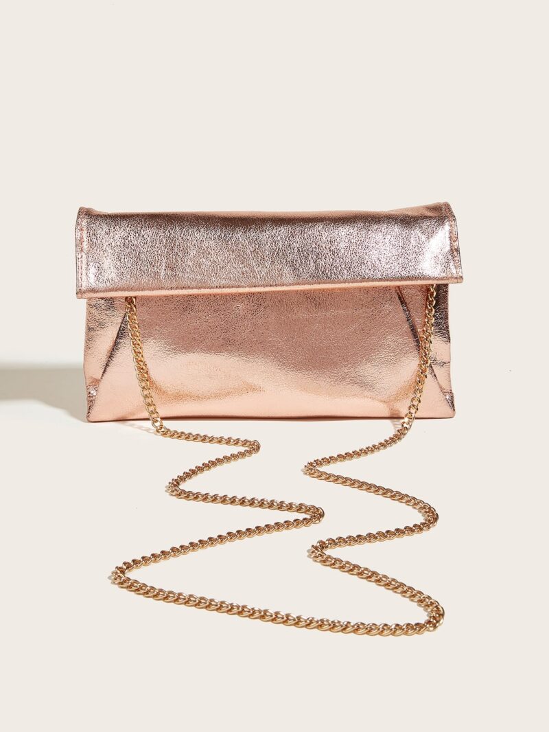 Women’s Sparkle Evening Clutch Purse with Shoulder Chain for Weddings & Events - Image 3