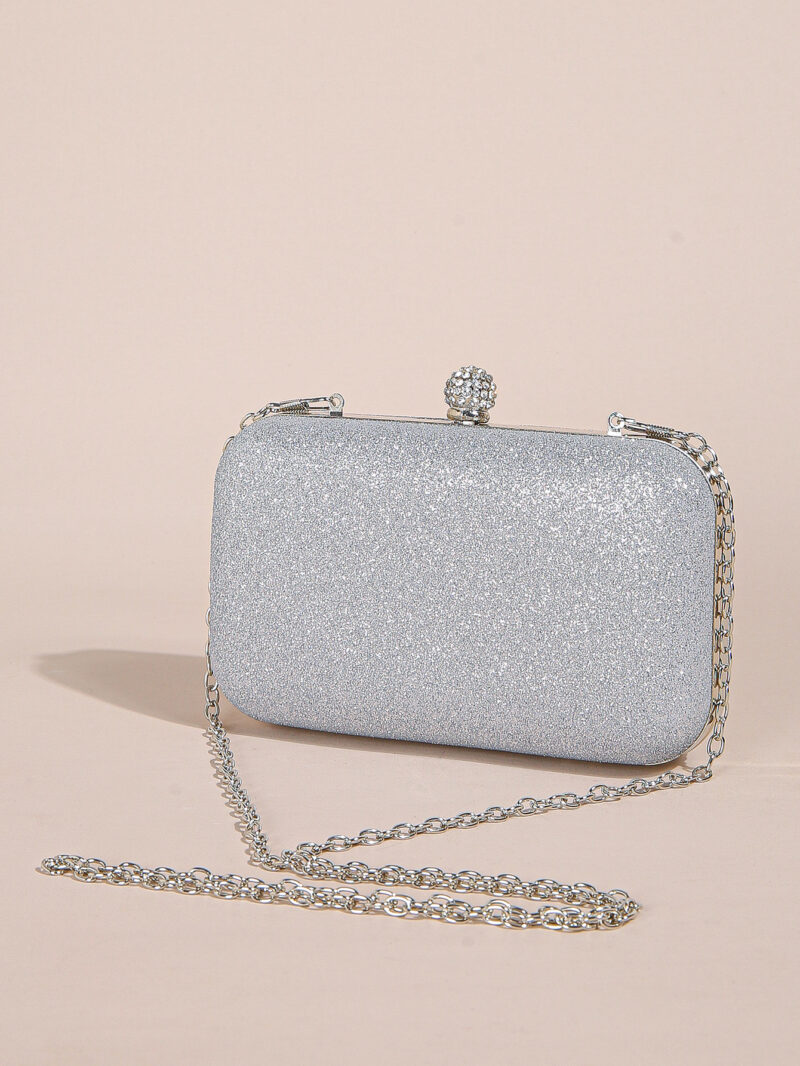 Mini Glitter Square Clutch Bag for Women – Elegant Rhinestone Evening Purse - Image 6