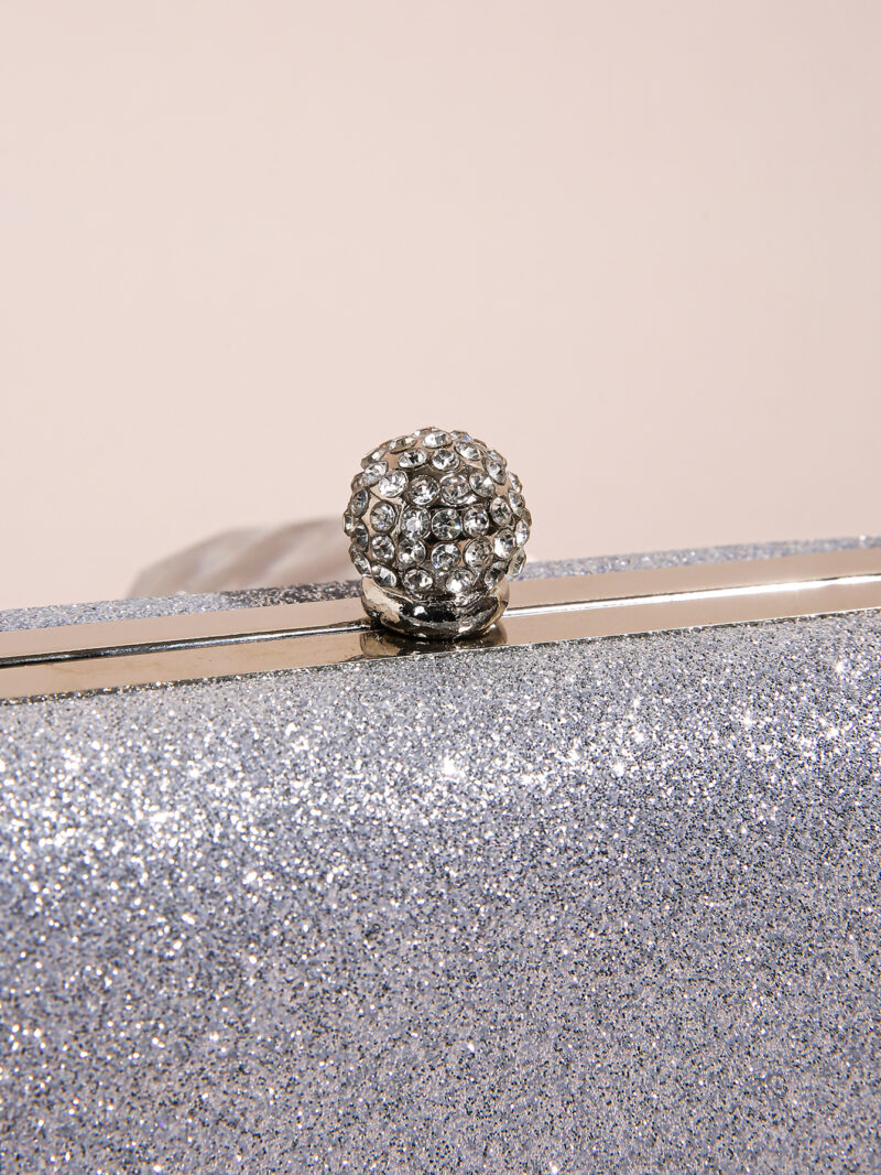 Mini Glitter Square Clutch Bag for Women – Elegant Rhinestone Evening Purse - Image 4