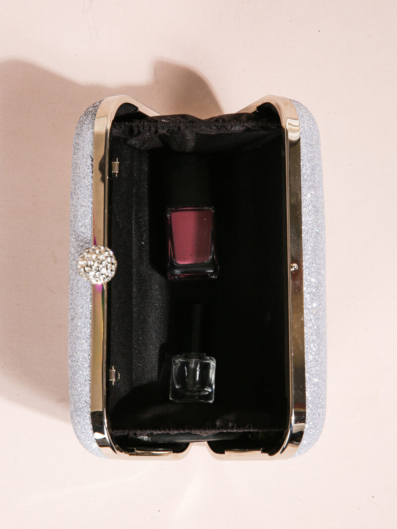 Mini Glitter Square Clutch Bag for Women – Elegant Rhinestone Evening Purse - Image 5