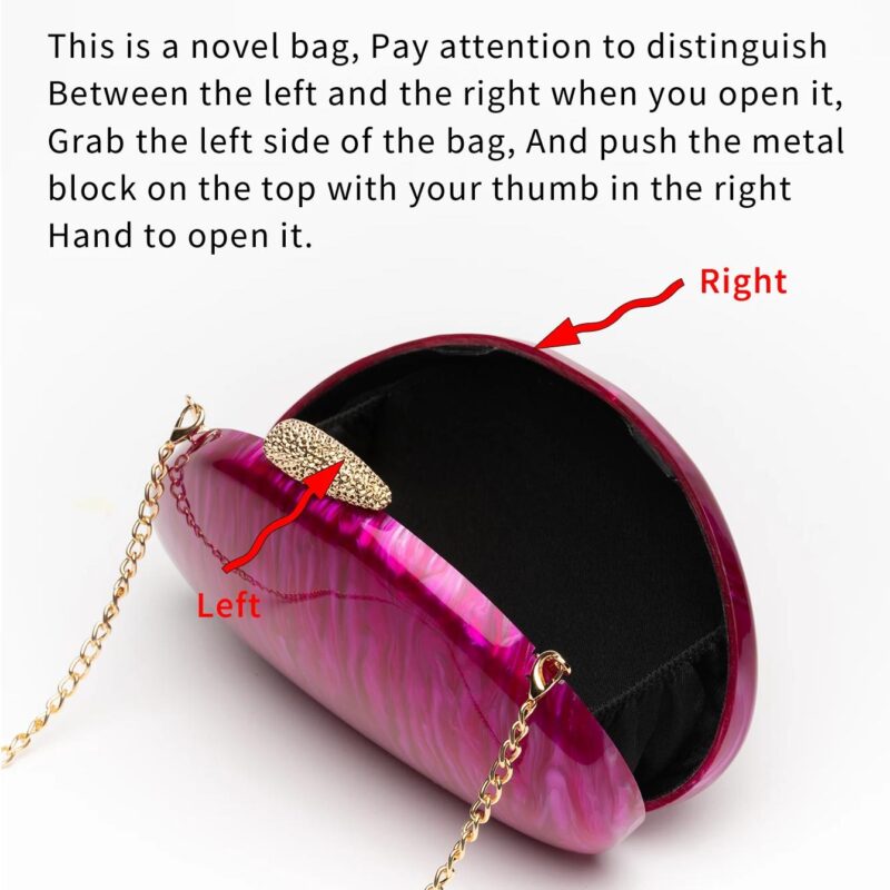 Marble Shell Acrylic Clutch - Image 5