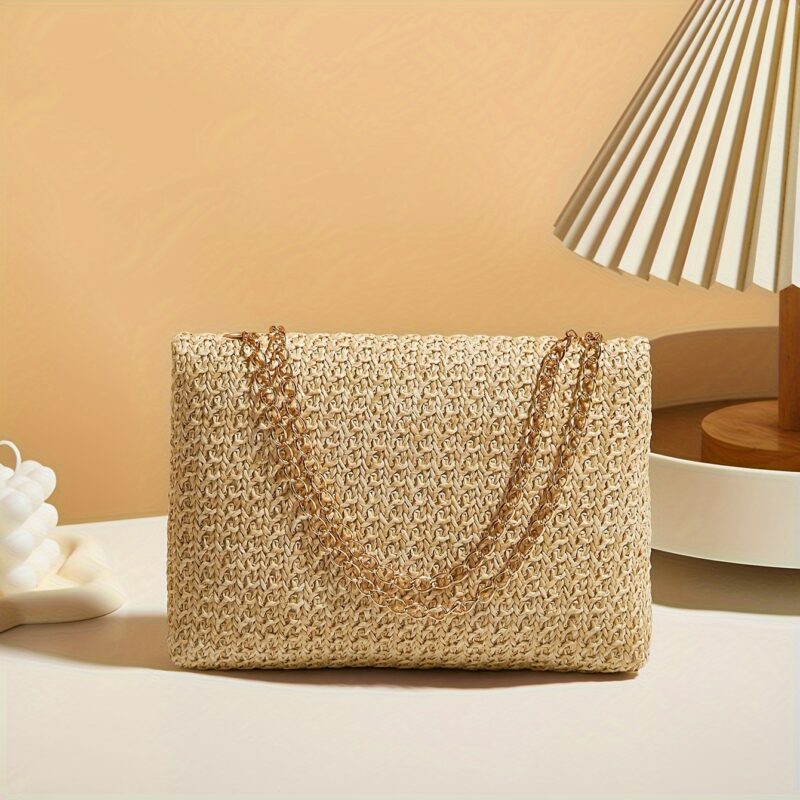 Woven Straw Crossbody Shoulder Bag for Women - Image 4