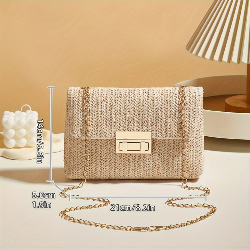 Woven Straw Crossbody Shoulder Bag for Women - Image 7