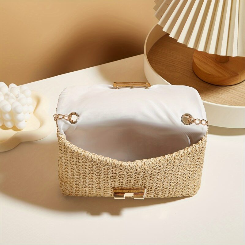Woven Straw Crossbody Shoulder Bag for Women - Image 5