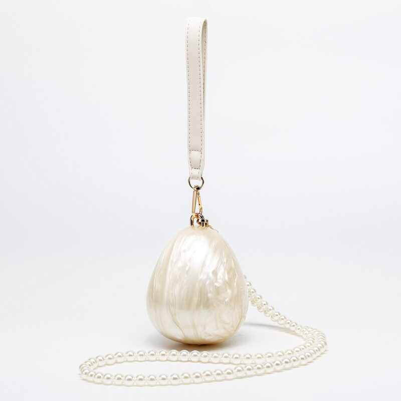 Elegant Pearl Beaded Evening Clutch Bag - Luxury Acrylic Purse for Weddings & Parties - Image 3