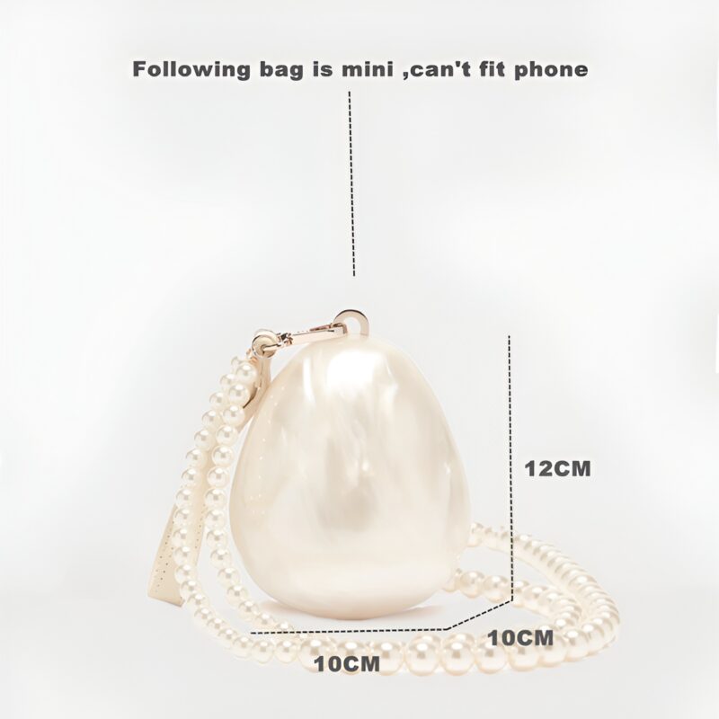 Elegant Pearl Beaded Evening Clutch Bag - Luxury Acrylic Purse for Weddings & Parties - Image 6