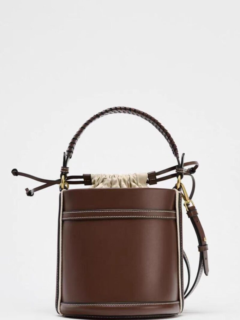 Women's PU Leather Bucket Shoulder Bag - Image 2