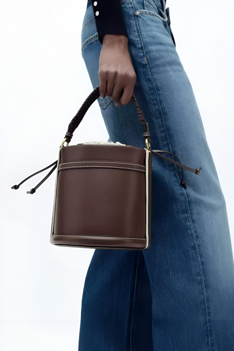 Women's PU Leather Bucket Shoulder Bag - Image 5