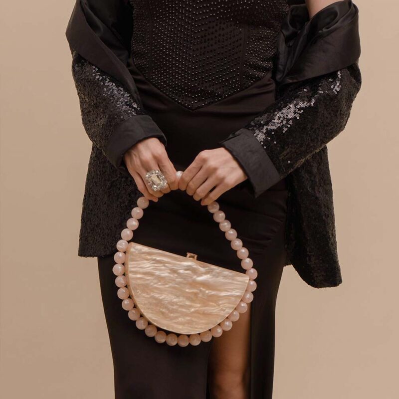 Luxury Acrylic Egg Shell Clutch Bag - Image 2