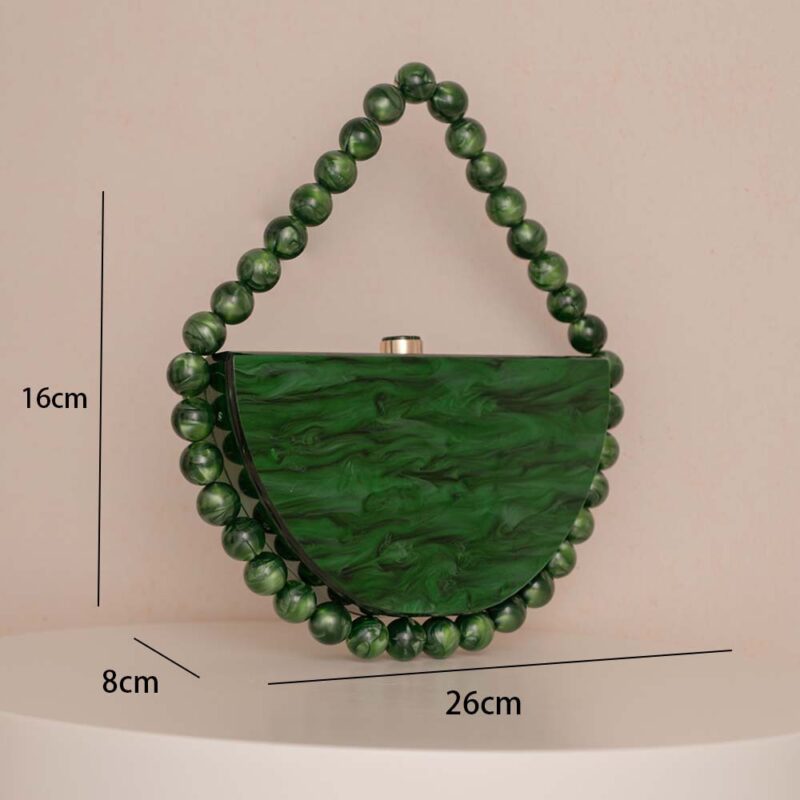 Luxury Acrylic Egg Shell Clutch Bag - Image 6