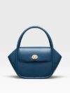 Women's Winter Wool Handbag with Leather Flap, Evening Purse and Shoulder Bag