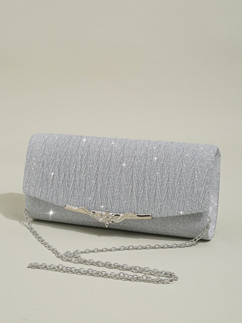 Glitter Evening Clutch Purse for Women – Detachable Chain Handbag for Weddings & Parties - Image 6