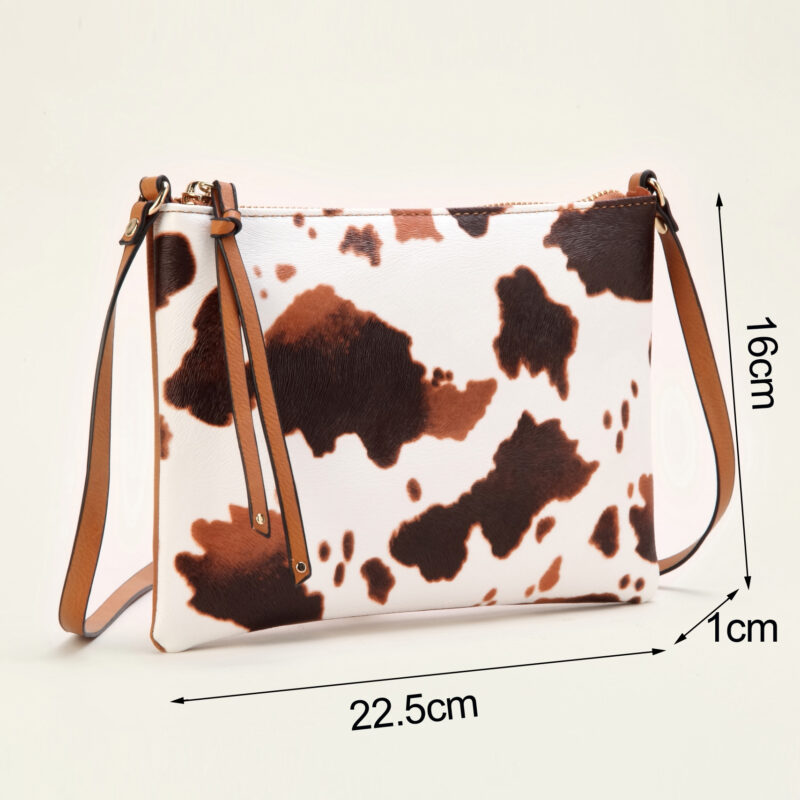 Chic Cow Print Crossbody Bag for Women - Image 6