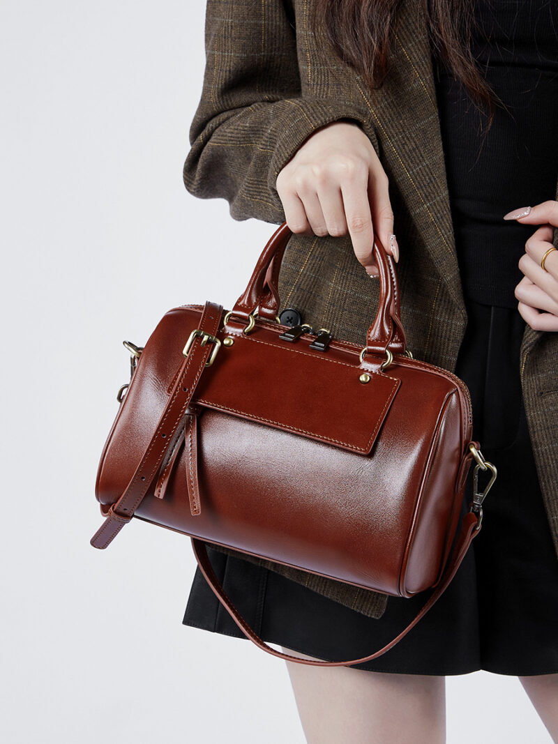 Genuine Leather Pillow Crossbody Bag for Women - Image 2