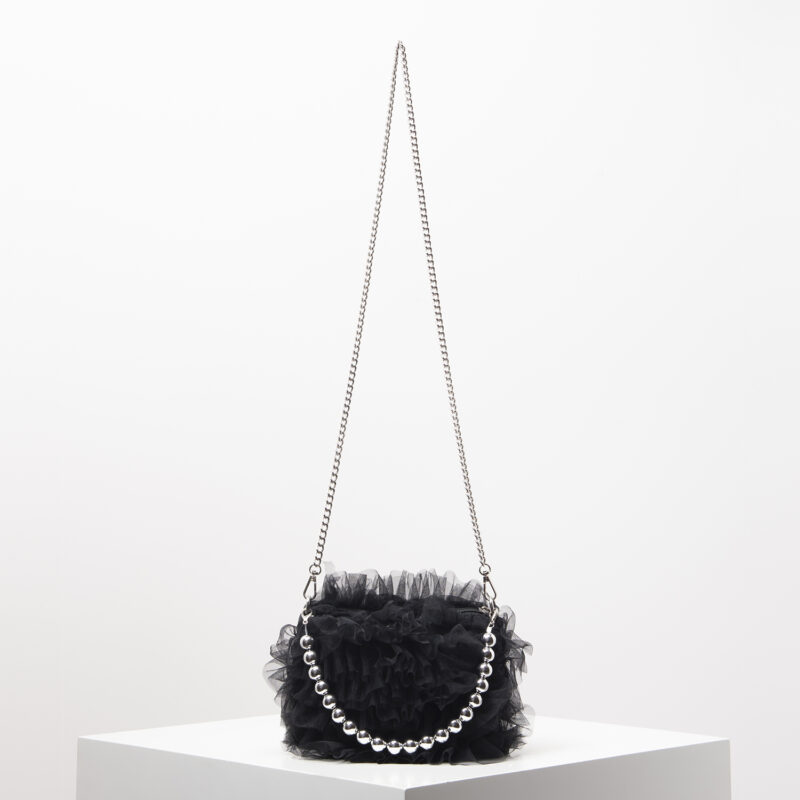 Elegant Ruffled Chain Tote - Image 2