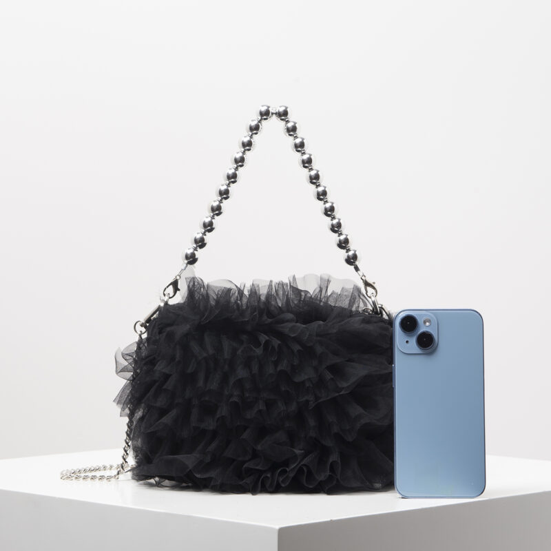 Elegant Ruffled Chain Tote - Image 5