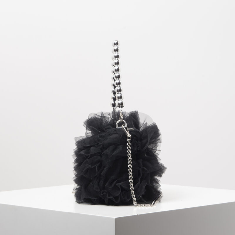 Elegant Ruffled Chain Tote - Image 4