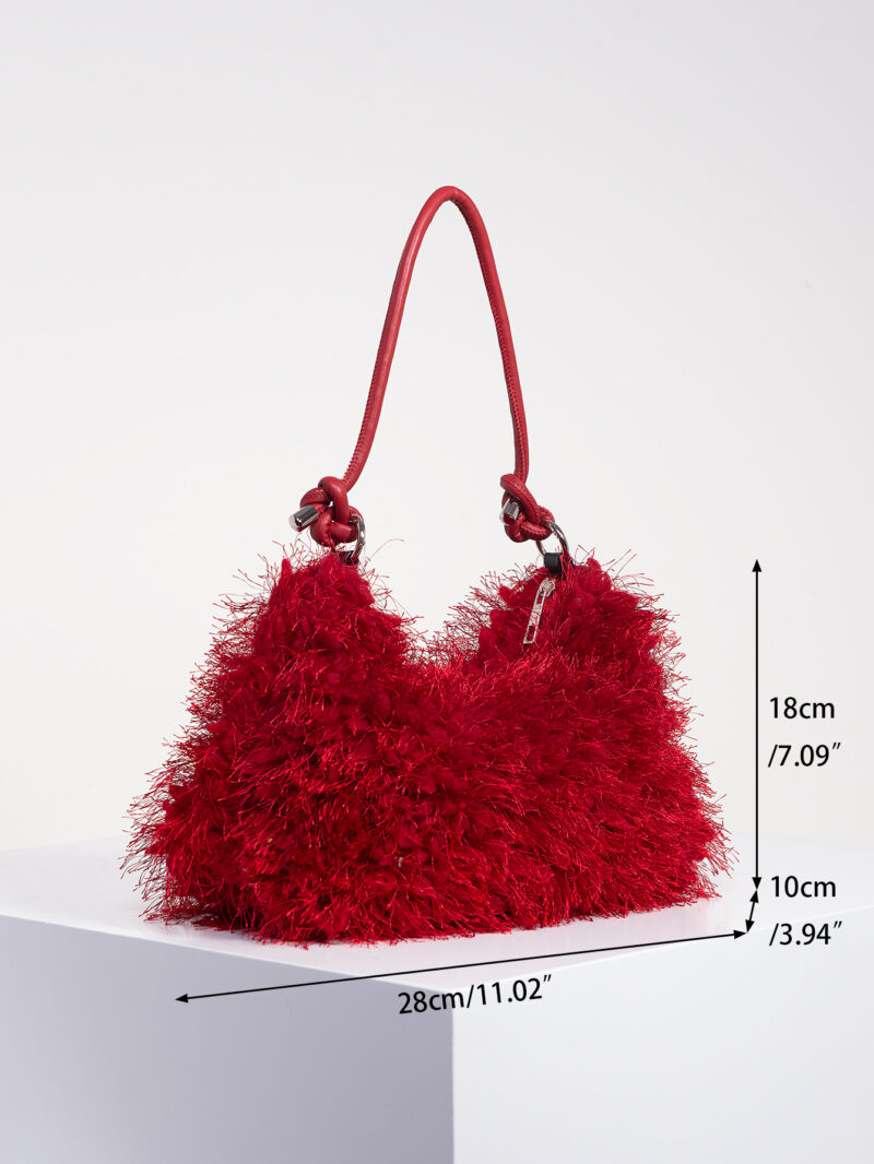 Y2K Burgundy Shoulder Bag - Image 7