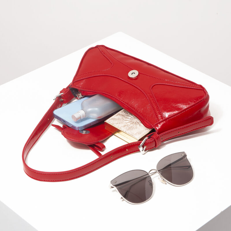 Elegant Faux Leather Shoulder Tote - Image 6