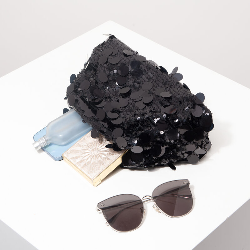 Sequined Kiss Lock Clutch - Image 3