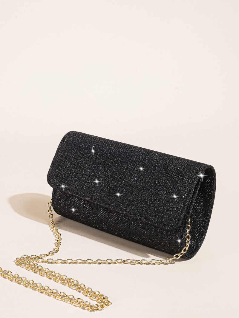 Glitter Fold-Over Clutch Purse – Sparkling Evening Handbag for Women - Image 6