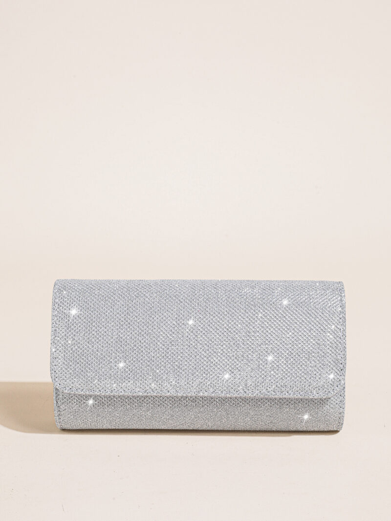 Glitter Fold-Over Clutch Purse – Sparkling Evening Handbag for Women - Image 3