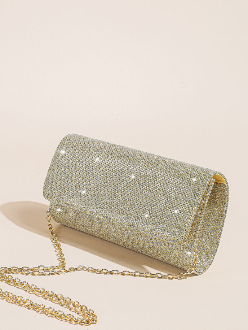 Glitter Fold-Over Clutch Purse – Sparkling Evening Handbag for Women - Image 5