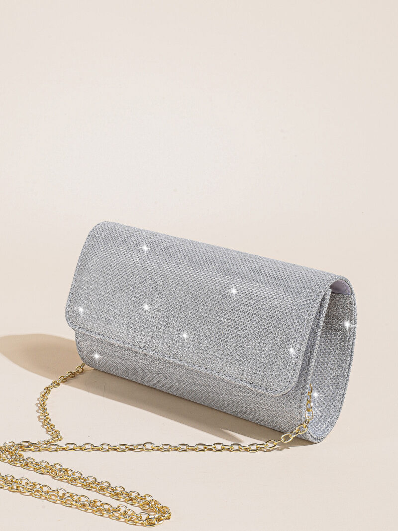 Glitter Fold-Over Clutch Purse – Sparkling Evening Handbag for Women - Image 2