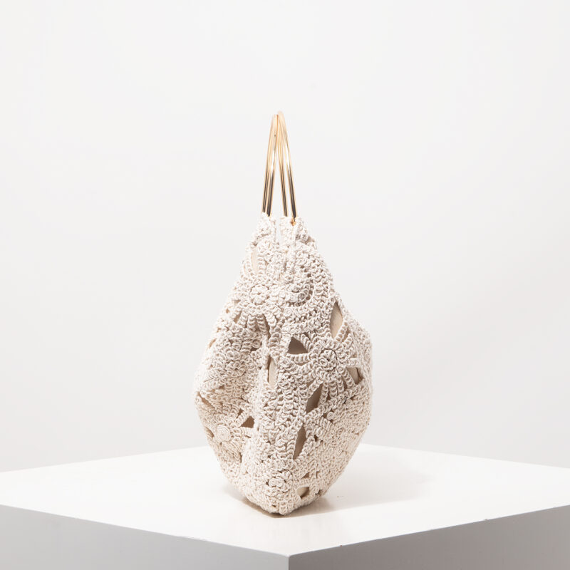 Boho Hollow Woven Crochet Beach Bag - Image 5