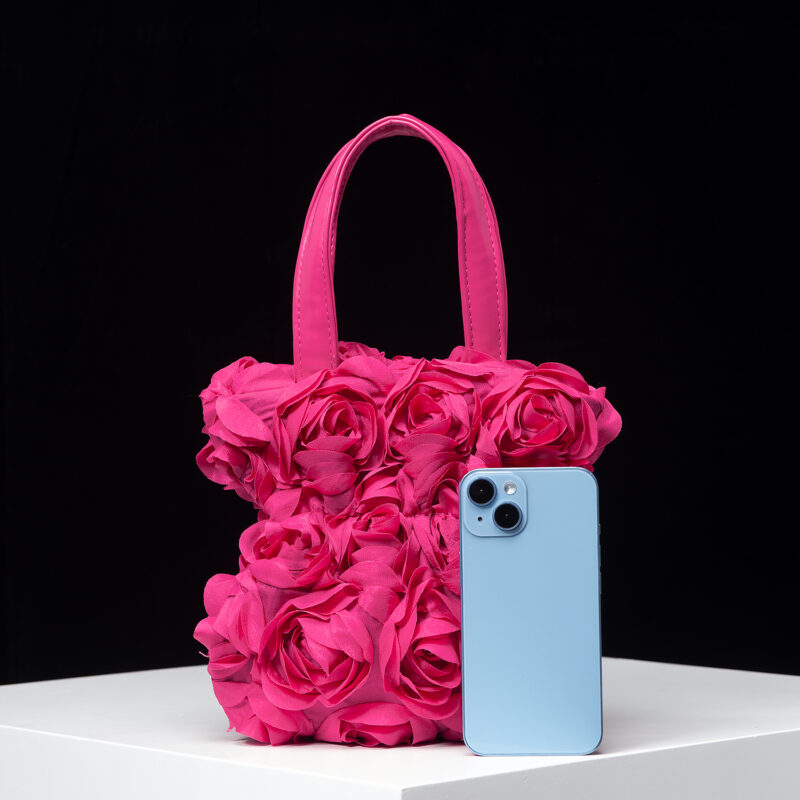 Elegant Mini Rose Flower Handbag - Image 5