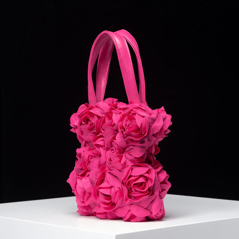 Elegant Mini Rose Flower Handbag - Image 4