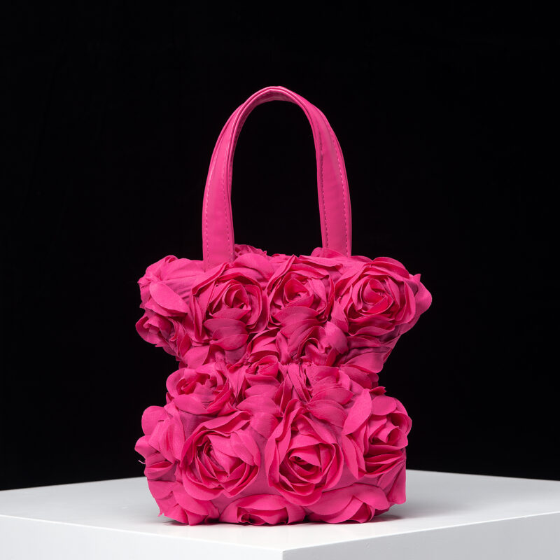 Elegant Mini Rose Flower Handbag - Image 2