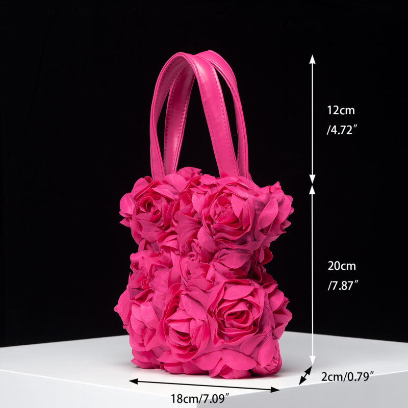 Elegant Mini Rose Flower Handbag - Image 7