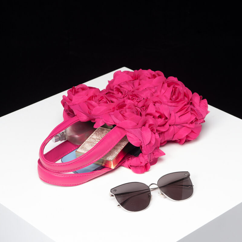 Elegant Mini Rose Flower Handbag - Image 3
