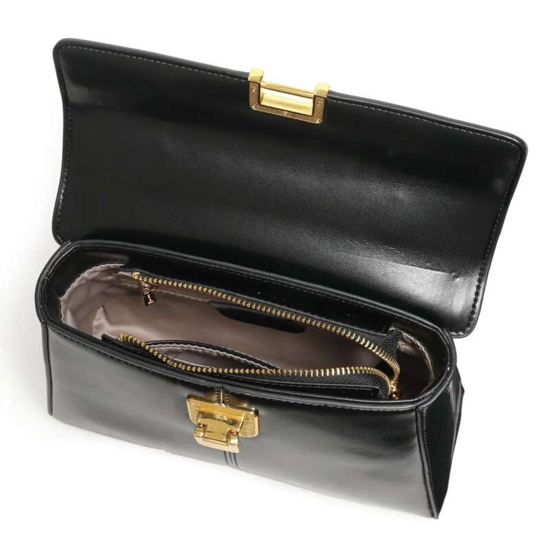 Luxury Leather Crossbody Shoulder Bag for Women with Scarf Accent - Image 4
