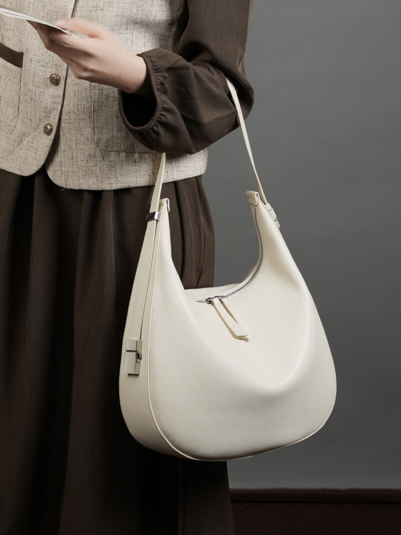 Genuine Leather Women's Shoulder & Crossbody Bucket Bag - Image 6