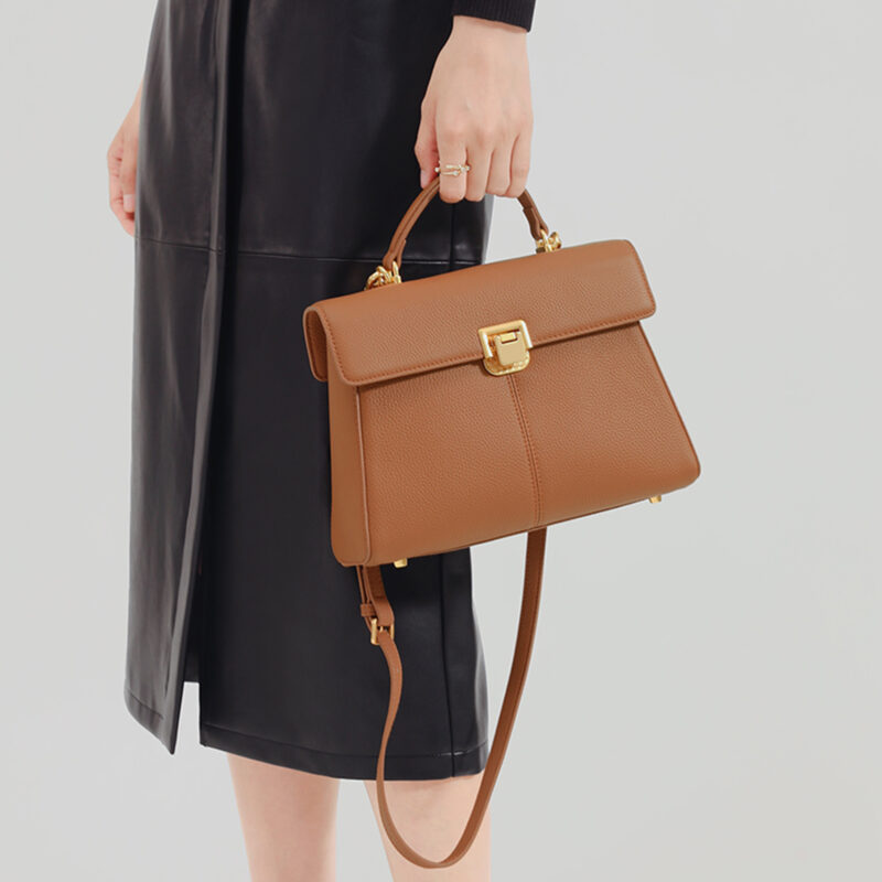 Genuine Leather Tote Handbag for Women – Large Capacity Crossbody Purse - Image 6
