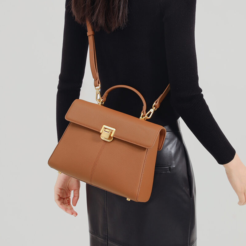 Genuine Leather Tote Handbag for Women – Large Capacity Crossbody Purse - Image 5