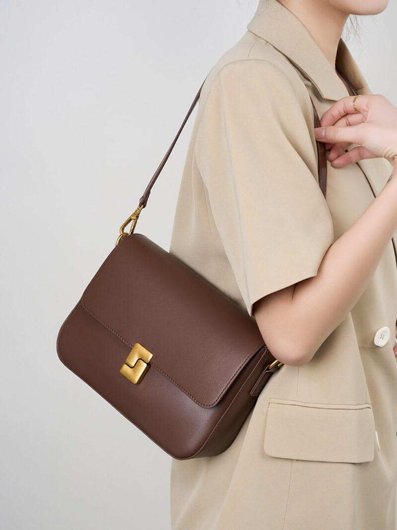 Genuine Leather Small Shoulder Bag for Women – Stylish Crossbody Satchel - Image 3