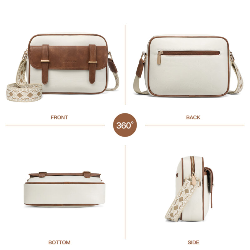 Retro PU Leather Women's Crossbody Shoulder Bag - Image 4