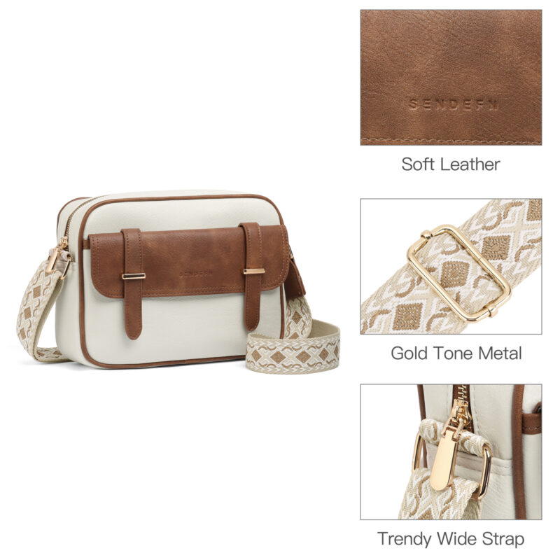 Retro PU Leather Women's Crossbody Shoulder Bag - Image 3
