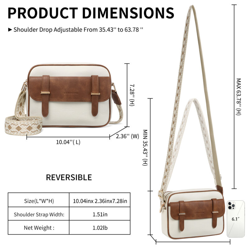 Retro PU Leather Women's Crossbody Shoulder Bag - Image 6