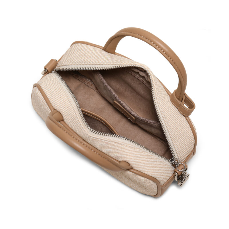 Mini Brown Women's Bowling Shoulder Bag with Adjustable Strap – Chic Casual Purse - Image 9