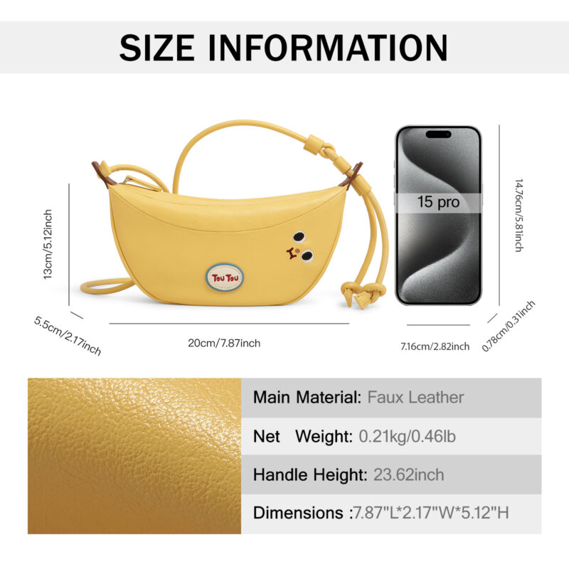 Mini Dumpling Shoulder Bag – Cute Crossbody for Women & Girls - Image 5