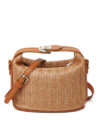 Boho Straw Crossbody Bag – Small Knitted Summer Bucket Purse for Women