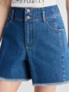 Women’s Artistic Asymmetric Denim Shorts