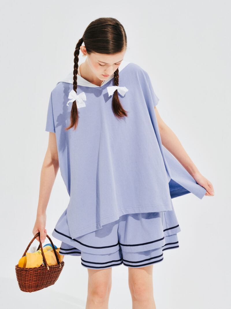 Summer Cotton Knit Striped Double-Layer Casual Shorts for Women - Image 6