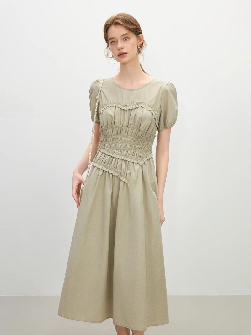 French Elegant Slim Midi Dress for Women - Image 2